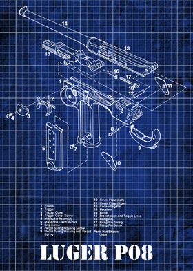 Luger P08 Blueprint