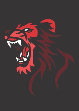 Lion Angry vector art