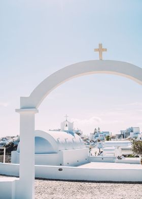 White Cross in Santorini