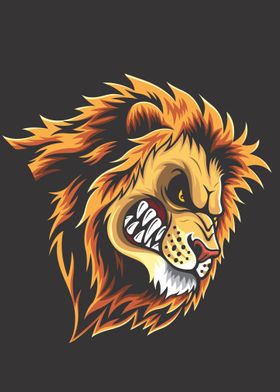 Lion Angry vector art