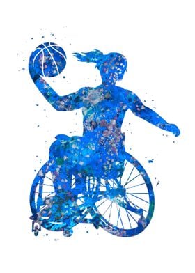 Wheelchair basketball girl