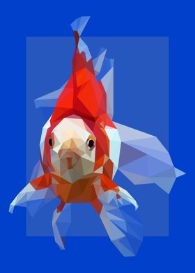 Goldfish low poly art 