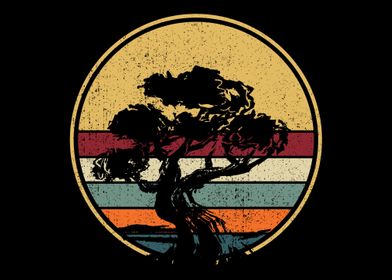 Retro Bonsai Tree Vintage