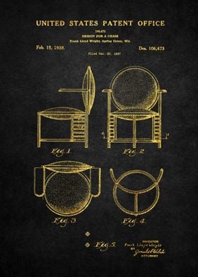 21 Chair Patent Print