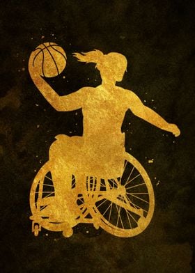 Wheelchair basketball girl