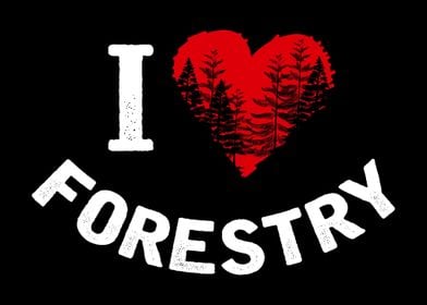 I Love Forestry Heart