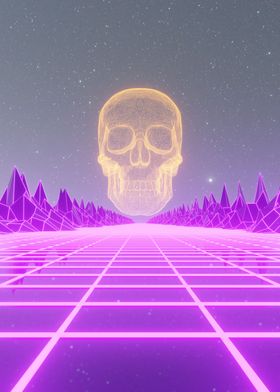 neon skull