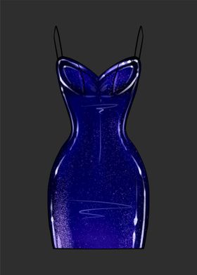 Blue magical witch dress