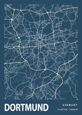 Dortmund City Map Germany