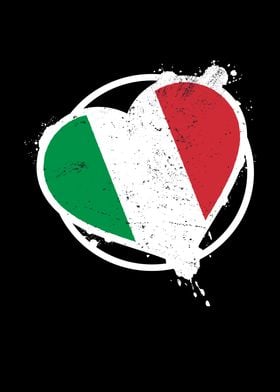 Italy Heart Italian Italia