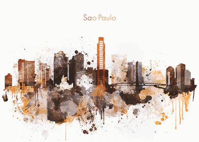 Sao Paulo Brown Skyline 