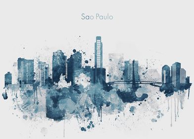 Sao Paulo Blue Skyline