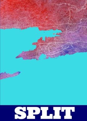 Split Croatia City Map