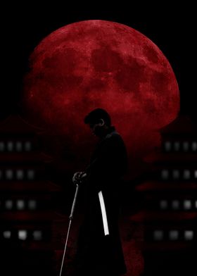 samurai red moon