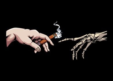 Michelangelo Hands Smoking