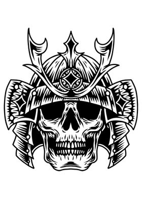 Samurai skull face