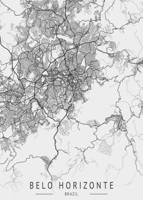 Belo Horizonte Brasil Map