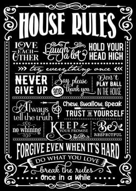 House Rules Black White