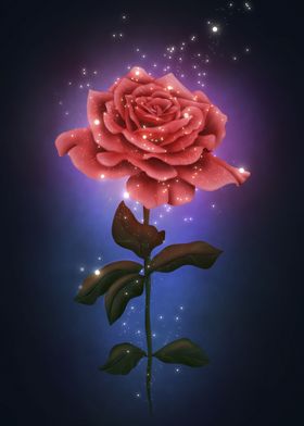 Magic Rose with sparks