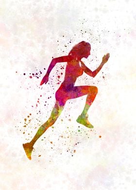 woman runner running