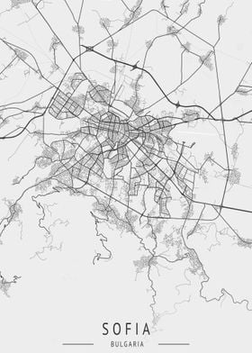 Sofia Bulgaria City Map