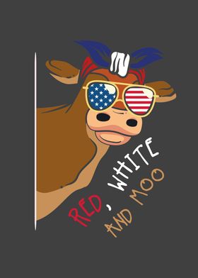 Red White And Moo COW