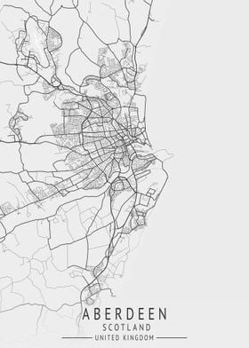 Aberdeen Scotland City Map