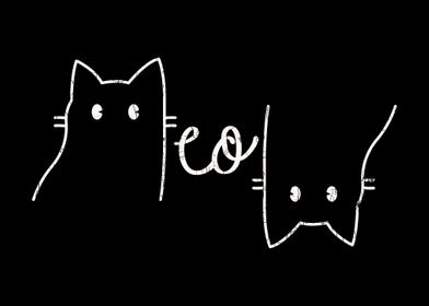 Meow Cat Funny Graphic