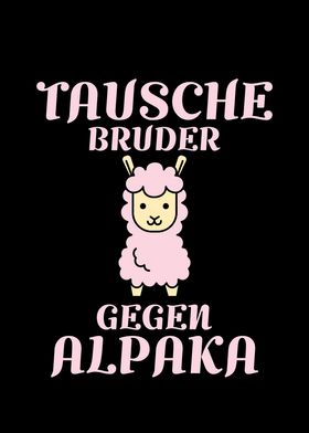 Bruder gegen Alpaka
