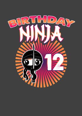 Birthday Ninja Kids 12th