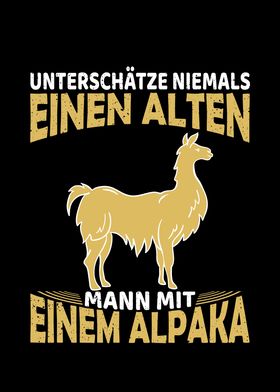 Alter Mann Alpaka