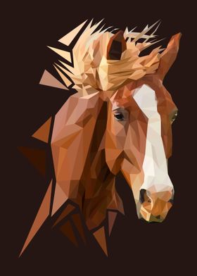 horse low poly 