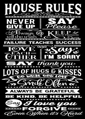 House Rules Black White