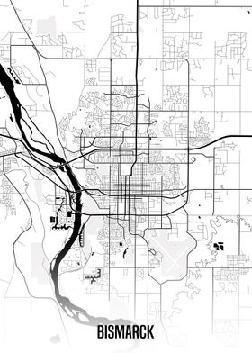 Bismarck white map