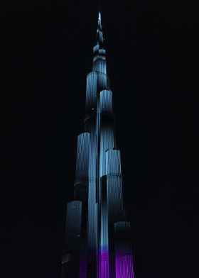 Burj Khalifa Dubai in Nigh