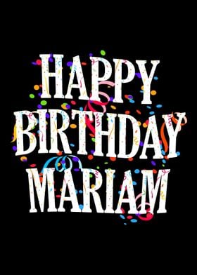 Happy Birthday Mariam