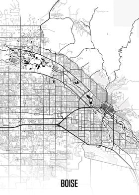 Boise white map