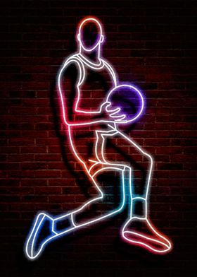 basketballs light neon