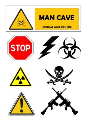Man cave sign to not enter
