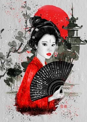 Geisha With Fan
