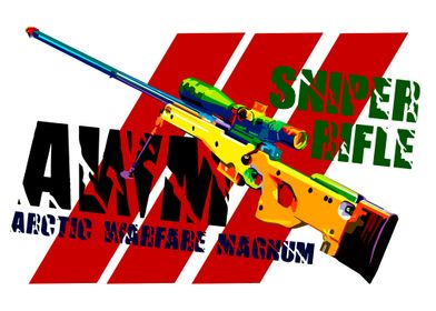 sniper rifle pop art wpap