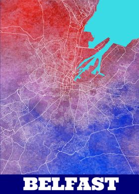 Belfast UK City Map