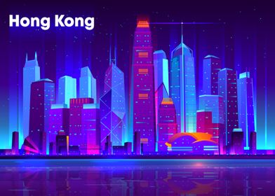 Hong kong city nightlife