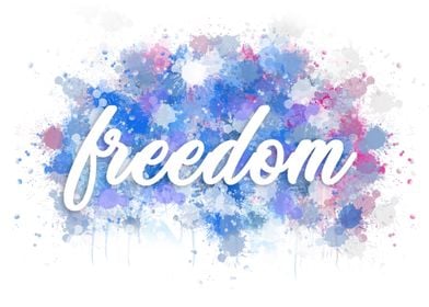 Freedom quotes watercolor