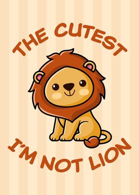 Kawaii Cute Lion Pun