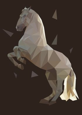 White horse standing 