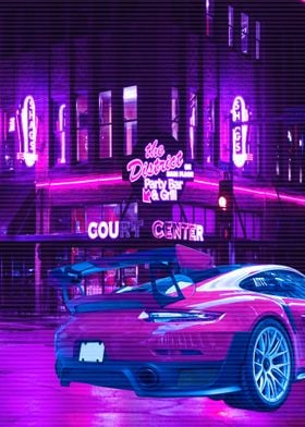 Car Neon Night 2077