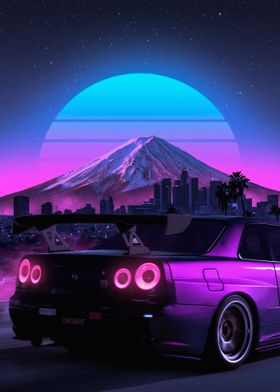 'R34 Skyline Remake' Poster by Exhozt | Displate
