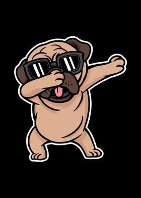 Cute Dabbing Pug Dog Lover