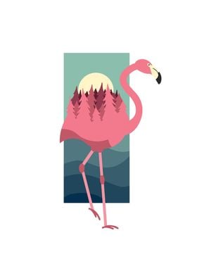 Cute Flamingo Forest Gift